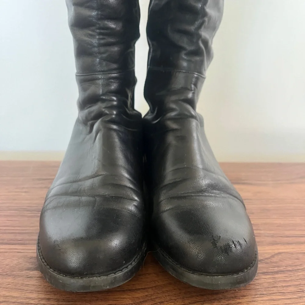Stuart Weitzman Black #5050 Over The Knee Boot Scuffs Size 5.5 Chic Gossip Girl